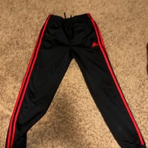 Red stripe Adidas pants